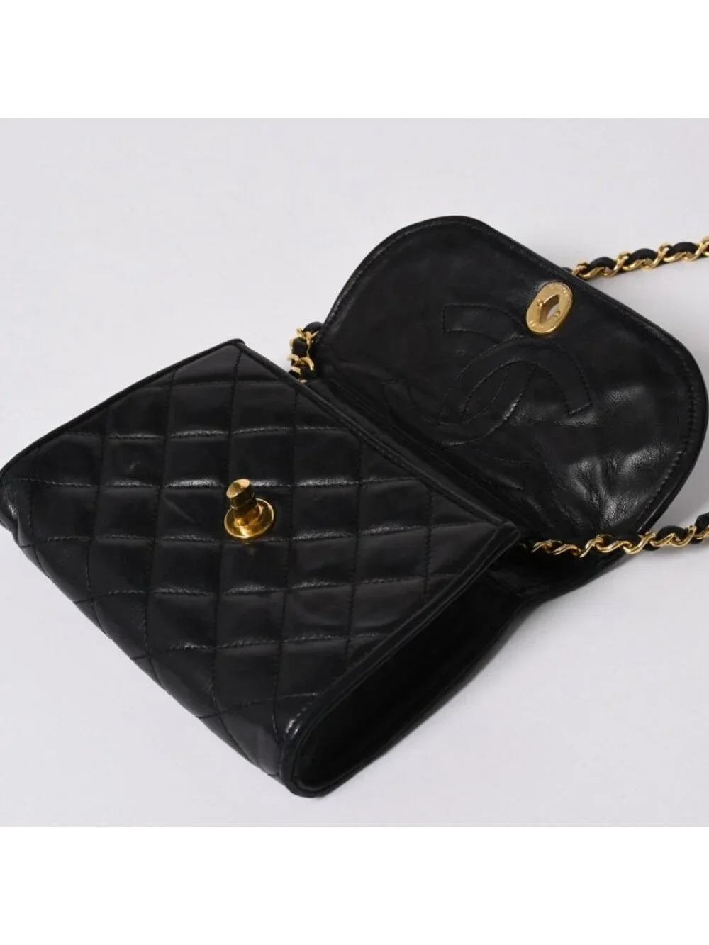 Chanel Mini Quilted S Flap S Chain Shoulder Bag Limited Edition CC Logo